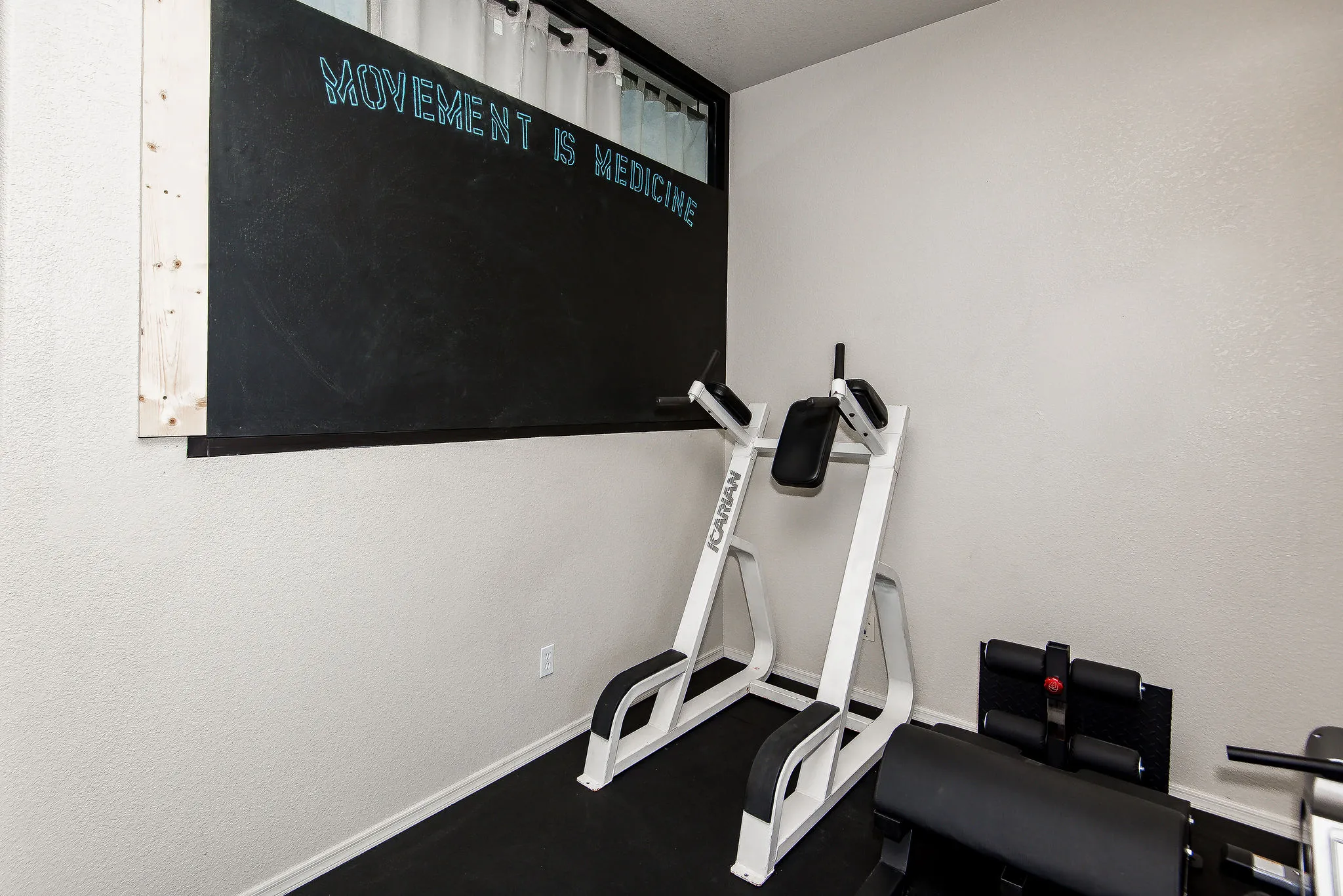 Massage table in a calm room